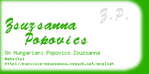 zsuzsanna popovics business card